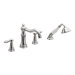 Weymouth Double Lever Handle Diverter Roman Tub Faucet with Hand Shower
