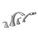 Voss Double Handle Deck Mount Roman Tub Faucet Trim with Handshower