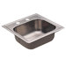 15" x 15" x 5.5" Single Bowl Commercial Kitchen Sink with Two Holes