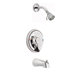 Commercial Single Handle Pressure Balancing Tub and Shower Faucet Trim with Stop