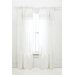 Pleated Linen Window Panel in White
