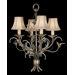 A Midsummer Nights Dream Four Light Chandelier in Cool Moonlit Patina