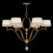 Allegretto Gold 6 Light Chandelier