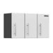 3-Door Partitioned Wall Cabinet in Starfire Pearl