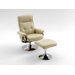 Relaxsessel drehbar "Kumba" in Creme / Chrom