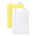 Pad, Micro-Perforated Legal Ruled, 50 Sheets, 8-1/2"x11-3/4", 12-Pack, White or Canary