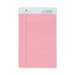 Colored Pad, Jr. Legal Rule, 5"x8", 50 Sheets, 12-Pack, Pink