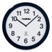 Wall Clock, 12", Arabic Numerals, White Dial/Black Frame