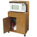 Double Microwave Cart, 25"x20"x49", Medium Oak