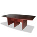 48" Boat-shaped Conference Tabletop, Mahogany