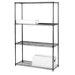 4-Tier Industrial Wire Shelving Starter Unit, 36" x 18" x 72", Black