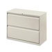 Lorell 42" 2-Drawer Lateral Files, Light gray