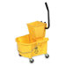 Splash Guard Mop Bucket/Wringer, Yellow/black