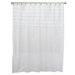 Cotton Shower Curtain with Ruffled Trim Standard Cut in White