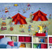 Surestrip Big Top Circus Chair Rail Prepasted Mural