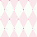 Harlequin Wallpaper in Pink / White with Pink Gems