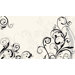 Black Scroll Chair Rail Prepasted Mural