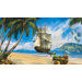 Pirate Chair Rail Prepasted Mural 6' x 10.5'