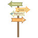 Sapna Zoo Signs Peel and Stick Giant Wall Decal