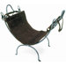 Leaf End Wrought Iron Log Carrier and Stand