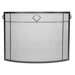 Diamond Curved Wrought Iron Fireplace Screen