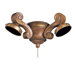 French Curl Three Light Branched Ceiling Fan Light Kit