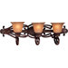 Belcaro Three Lamp Vanity Light in Belcaro Walnut