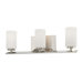 Inoui Three Light Bath Vanity in Brushed Nickel