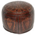 Colonial Large Leather Ottoman