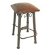 Colonial Western Iron Barstool in Antique Brown