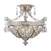 Victoria Six Light Semi Flush Mount in Silver