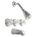 Thermostatic Three Handle Tub and Shower Faucet