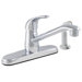 Single Handle Centerset Exquisite Low Lead Kitchen Faucet with White Side Spray