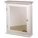 Medicine Cabinet with Mirrored Door in Classic White
