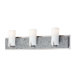 Lava Tube Three Light Bath Vanity in Brushed Nickel