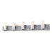 Lava Tube Five Light Bath Vanity in Brushed Nickel