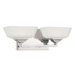 Clean Two Light Bath Vanity in Polished Nickel