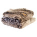 Chinchilla Faux Fur Throw Blanket with Double Sided Frosted-Clove Faux Fur