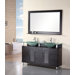 Redondo 61" Double Sink Vanity Set in Espresso
