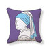 Girl with Pearl Earring Double Sided Cotton Pillow