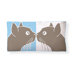 Kissing Cats Double Sided Cotton Pillow