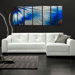 Abstract by Ash Carl Metal Wall Art in Blue and White - 23.5" x 60"