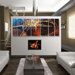 Abstract by Ash Carl Metal Wall Art in Dark Multi - 23.5" x 60"
