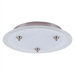 24V Fusion Jack Three Port Round Canopy in Satin Nickel