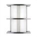 Modular Tubular Small Two Light Outdoor Wall Sconce in Stainless Steel