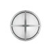 Geoform 120V Two Light Round Cage Outdoor Wall Sconce in Silver