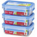 Emsa 3D Food Storage 3 Piece 18.5 fl oz Clip and Close Container Set