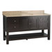 Gazette 60" Bathroom Vanity with Center Bowl Design in Espresso