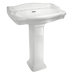 English Turn Petite Pedestal Sink with 4" Centers