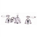 Widespread Bathroom Faucet with Porcelain Lever Handles